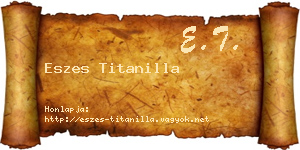 Eszes Titanilla névjegykártya